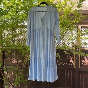 Light Blue Peasant Dress